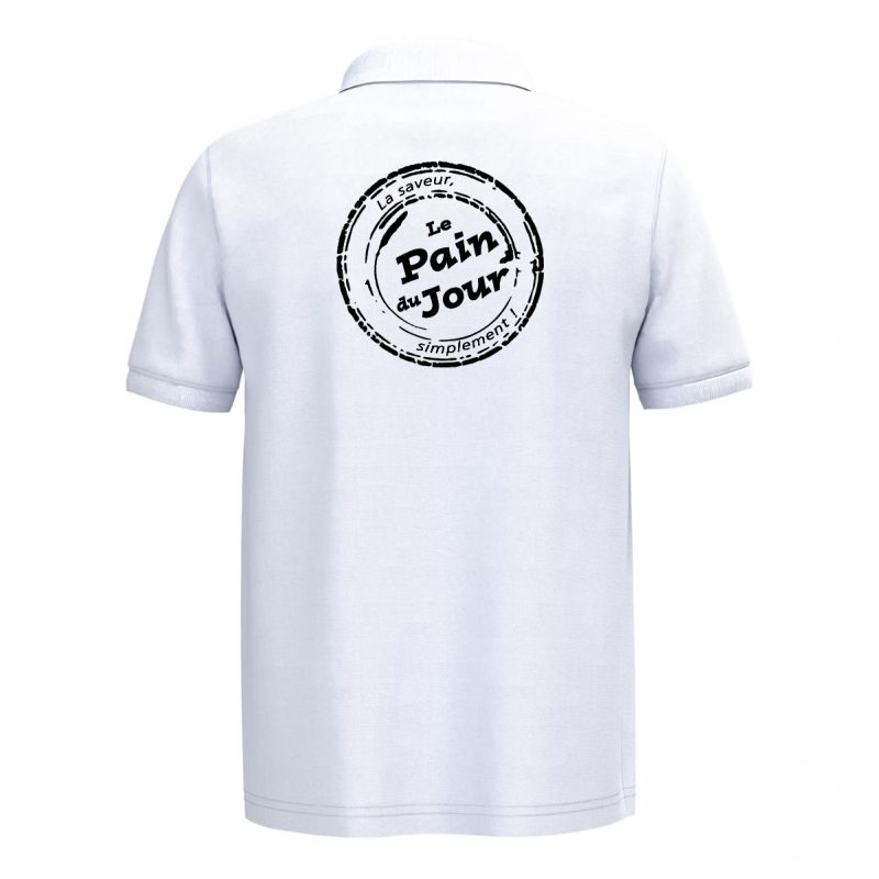 Polo Piqué Homme blanc Vendeur