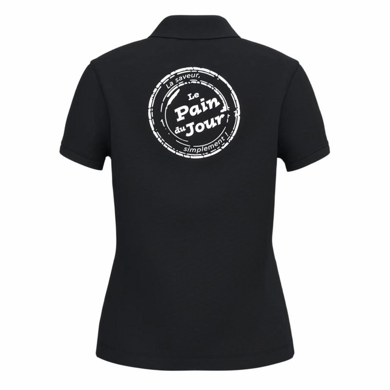Polo Piqué Femme noir Responsable